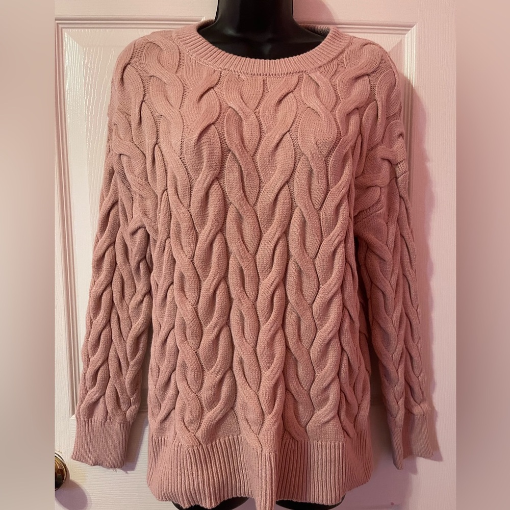 Philosophy Blush Cable Knit Sweater Size S/P